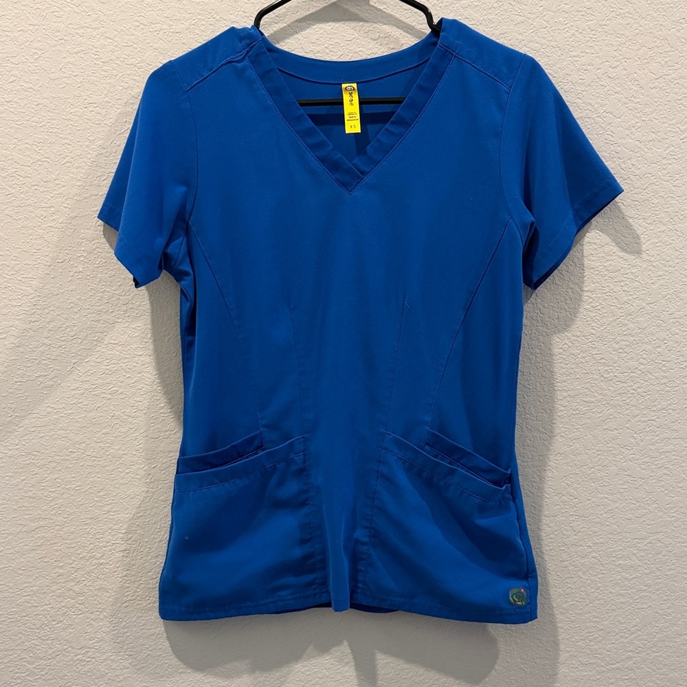 WonderWink Royal Blue Women's Short Sleeve Top